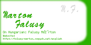 marton falusy business card